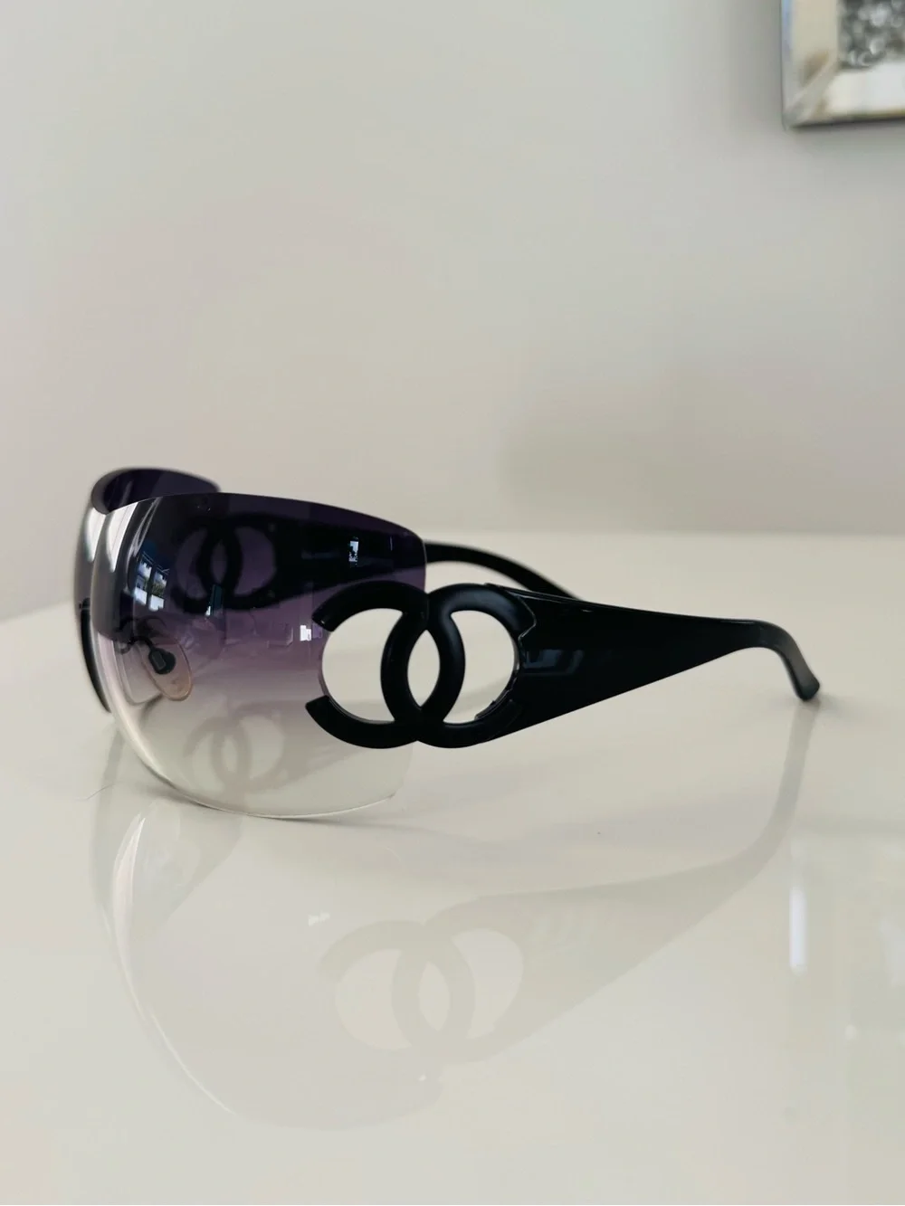 Rare 🖤 Vintage Authentic Chanel CC rimless sunglasses